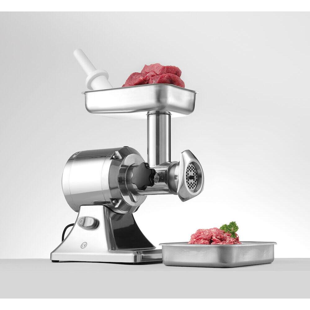 Masina de tocat carne Hendi, Profi Line 12, 200 kg/h, otel inoxidabil, 230V/750W, 370x220x(H)440 mm