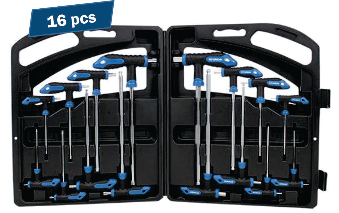 Set 16 chei HEX plus TORX maner T HYUNDAI HY-59551