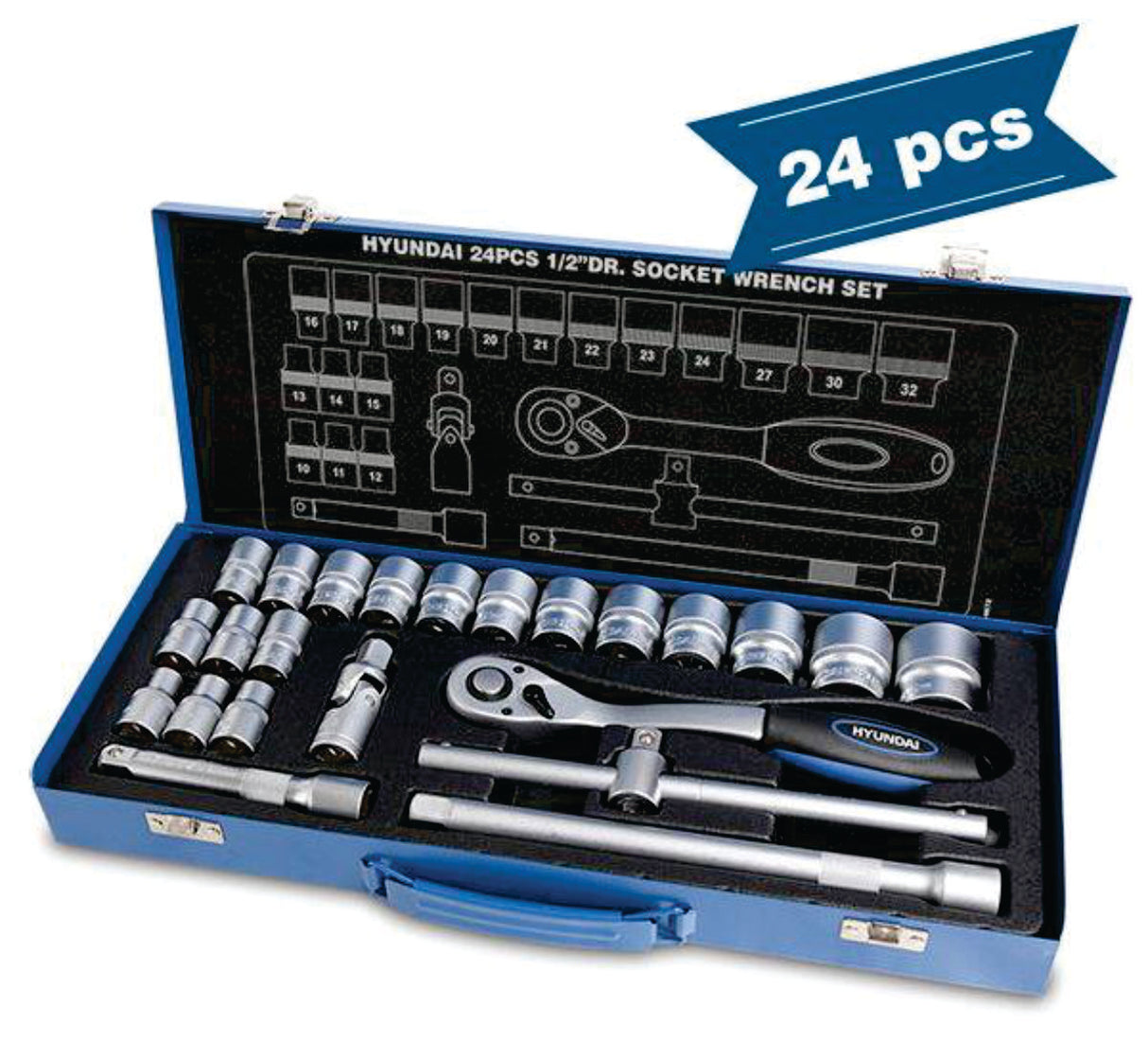 Set 24 chei tubulare 1/2 HYUNDAI HY-59672
