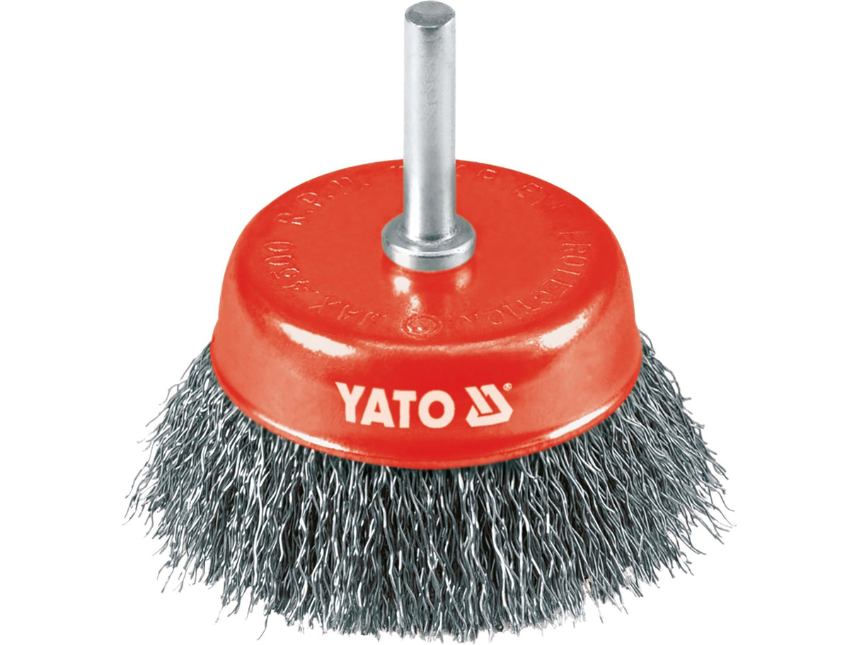 PERIE CUPA CU YATO YT-4751 AX 75MM, SARMA ONDULATA OTEL INOXIDABIL