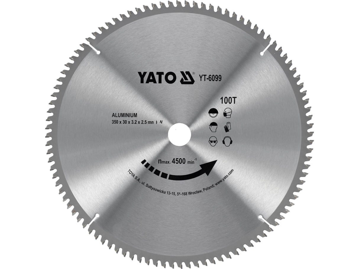 DISC FIERASTRAU CIRCULAR YATO YT-6099 PENTRU ALUMINIU 350X30X100MM