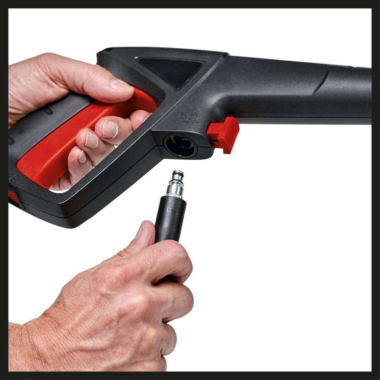 Aparat de curatat/spalat cu inalta presiune Einhell TC - HP 90 (1.200 wati, max. 90 bar, debit max. 372 l/h, maner de transport, racord de apa + filtru integrat, incl. pistol, furtun, lance + duza Einhell - scule electrice si unelte profesionale - BricoMart