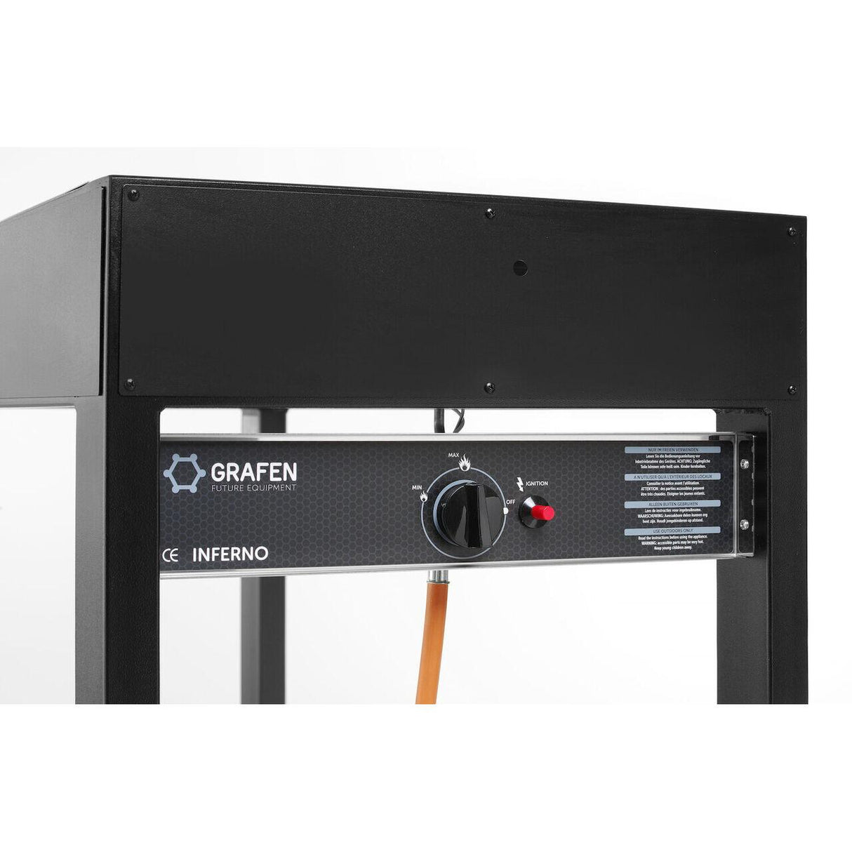 Barbecue pe gaz Tampa, HENDI, Negru, 10kW, 1260x580x(H)900mm