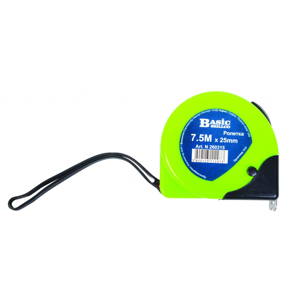 BASIC Ruleta carcasa ABS dublu - stop 5.0m x19mm BS Fabricata din plastic Functie dublu stop Basic - scule electrice si unelte profesionale - BricoMart