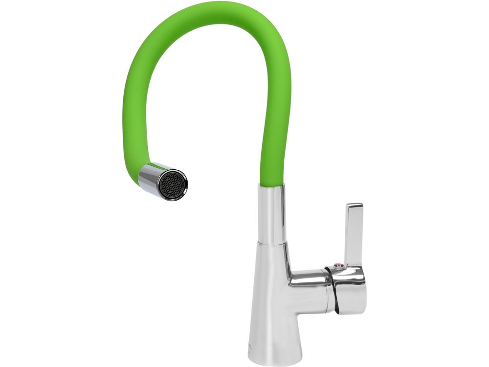 BATERIE DE BUCATARIE CU FURTUN FLEXIBIL, VERDE Fala 75709 - Baterii pentru chiuvete, 15 cm, ergonomic, inox Fala - scule electrice si unelte profesionale - BricoMart