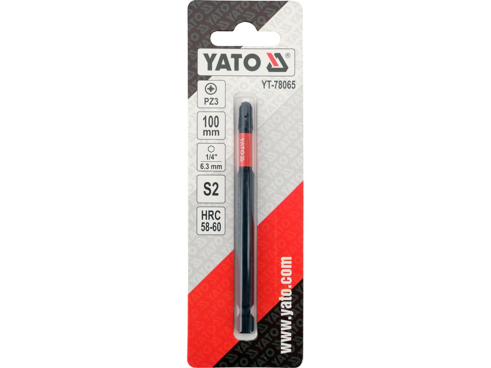 Bit de impact YATO YT-78065, 1/4, 100 mm PZ3, 1 buc. - imagine 4