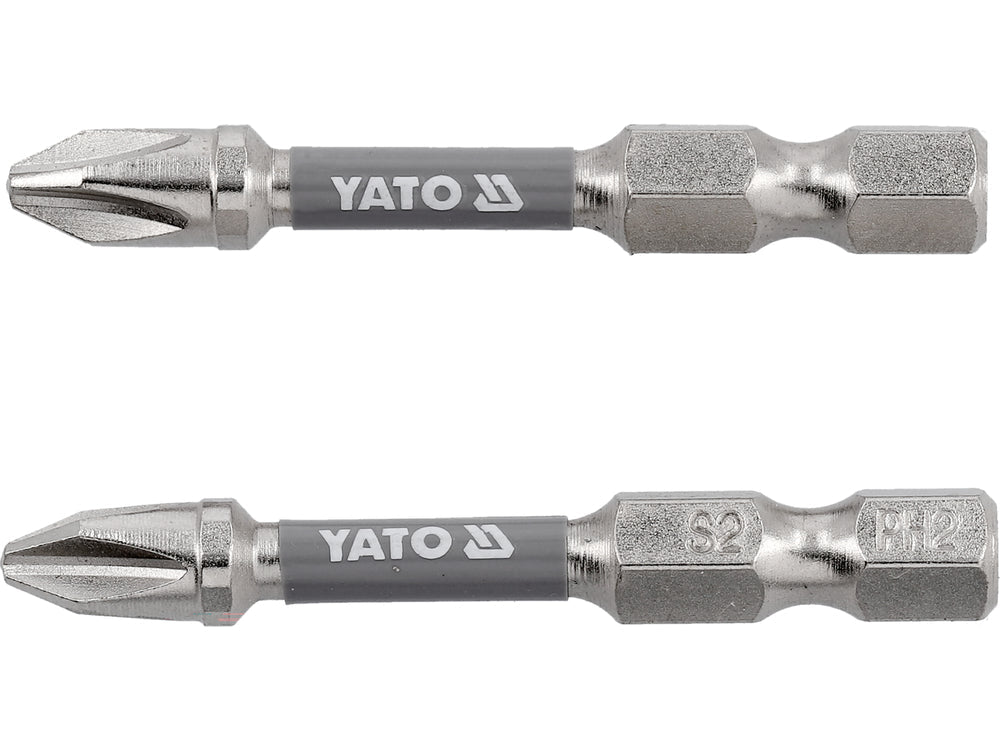 BITI 1/4 50MM PH2, 2 BUC, NI Yato YT - 78021 - 6.3 mm, 50 mm Yato - scule electrice si unelte profesionale - BricoMart