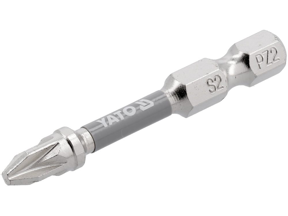 BITI 1/4 50MM PZ2, 2 BUC, NI Yato YT - 78024 - 6.3 mm, 50 mm Yato - scule electrice si unelte profesionale - BricoMart
