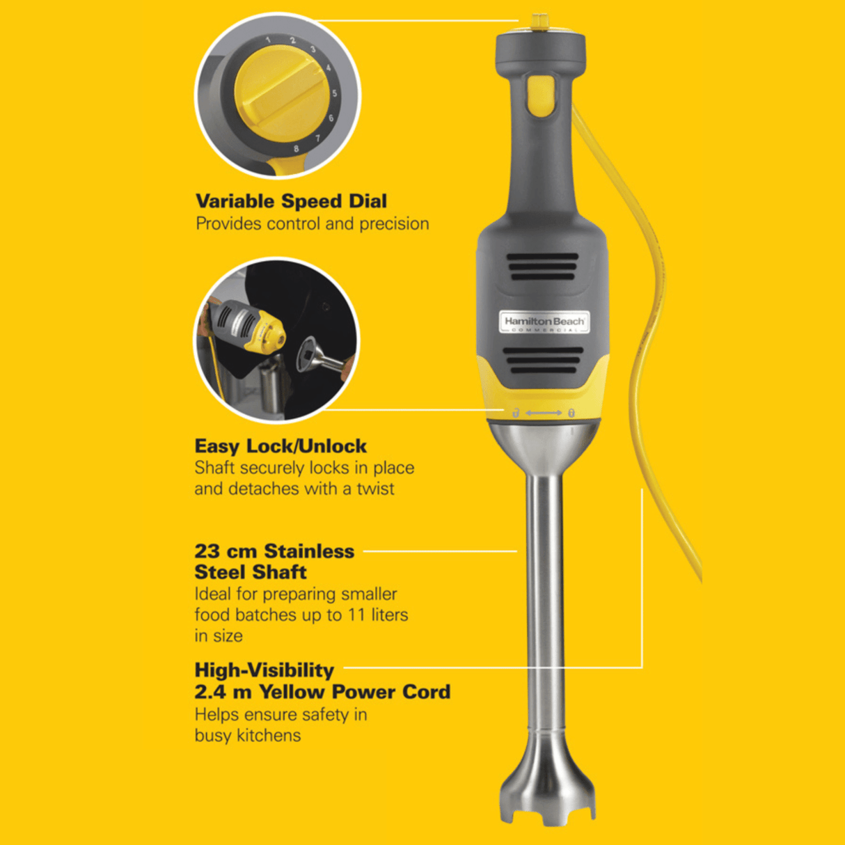 Blender stick BigRig HMI009-CE, Hamilton Beach Commercial, 230V/250W