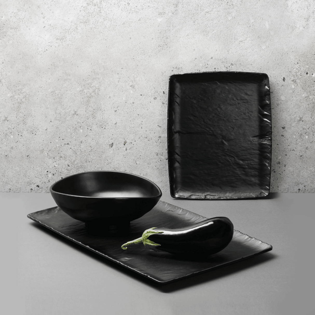 Bol bufet melamina, negru, 260x220x(h)95mm Fine Dine