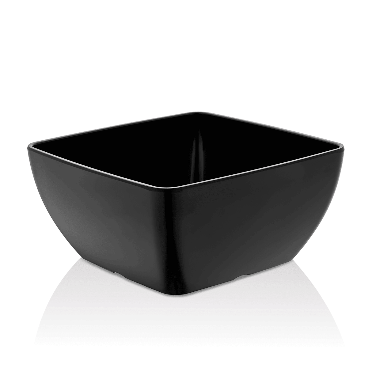 Bol pătrat din melamină negru, 190x190x(h)90 mm