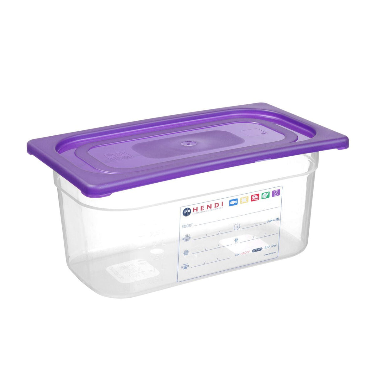 Capac Gastronorm mov, GN 1/2, Hendi, 325x265mm mm, HACCP, polipropilena