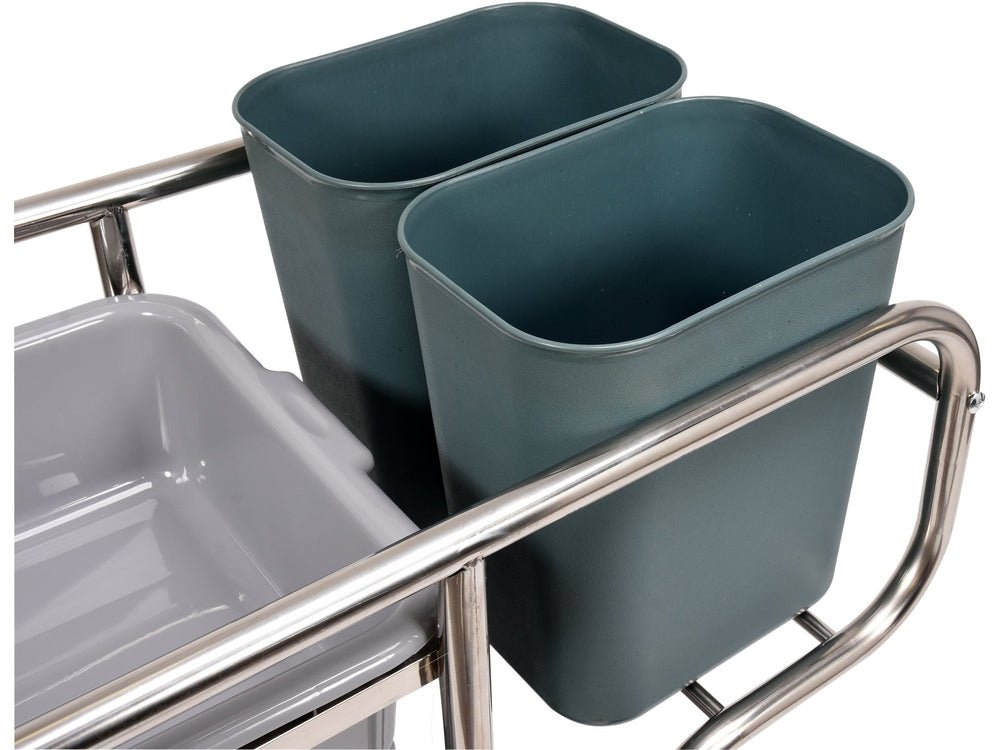 CARUCIOR DEBARASARE, 3 RAFTURI, 5 CONTAINERE Yato YG - 09101 - Carucior pentru ospatari, 240 mm, 100 kg, 540x380x135mm Yato - scule electrice si unelte profesionale - BricoMart