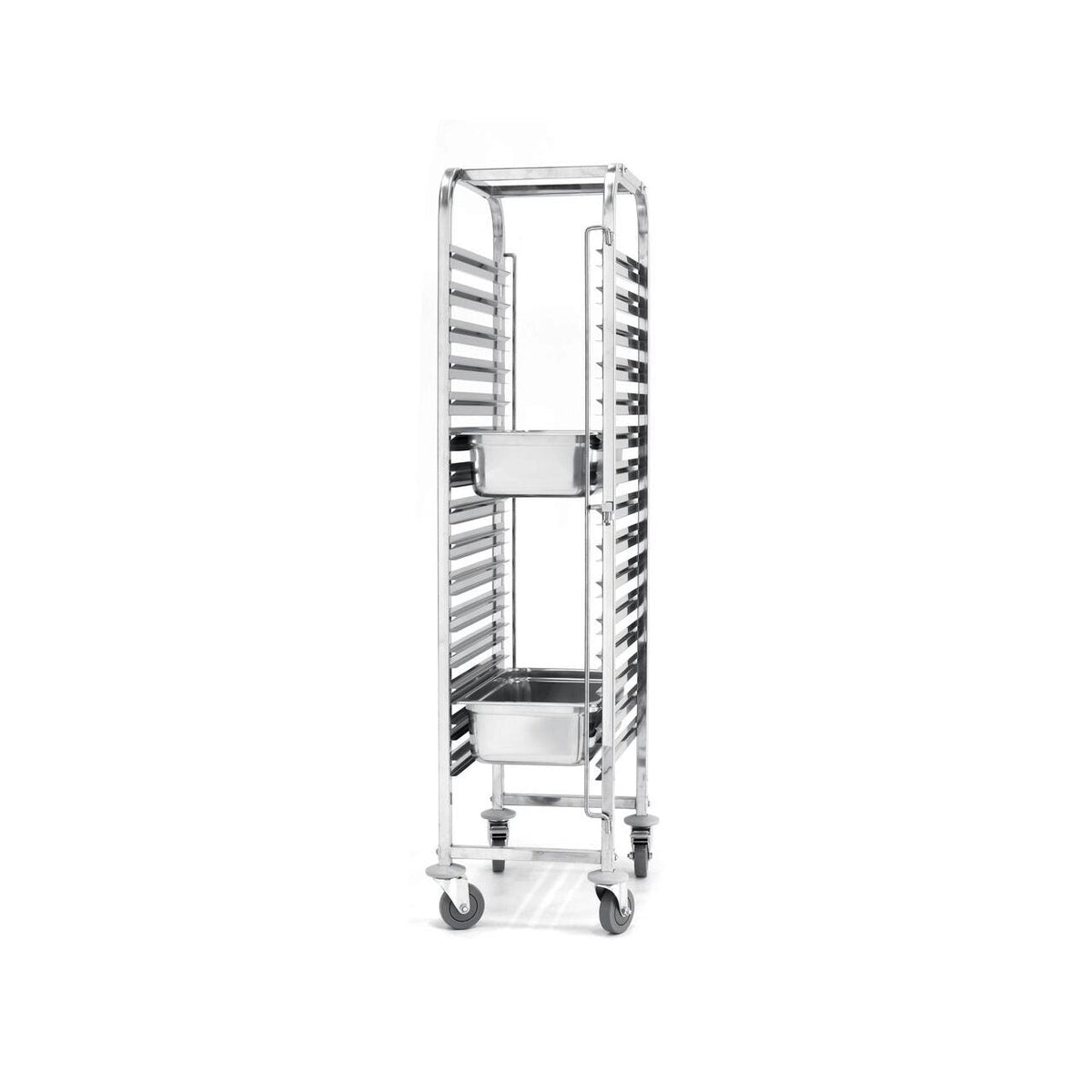 Carucior debarasare tavi, capacitate 15 tavi x GN 1/1(530x325mm), inox, 615x450x(H)1695 mm, Hendi
