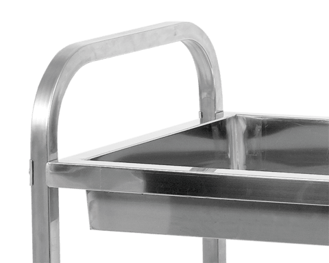 CARUCIOR PENTRU SERVIT CU PERETI - 2 POLITE, 950X500X950MM Yato YG - 09099 - Carucior pentru ospatari, 950x500x950 mm, 820x430 mm, 90 mm Yato - scule electrice si unelte profesionale - BricoMart