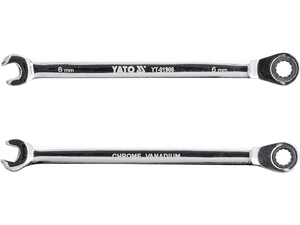 CHEIE COMBINATA CU CLICHET, 6MM Yato YT - 01906 - Chei combinate rasucite cu clichet Yato - scule electrice si unelte profesionale - BricoMart