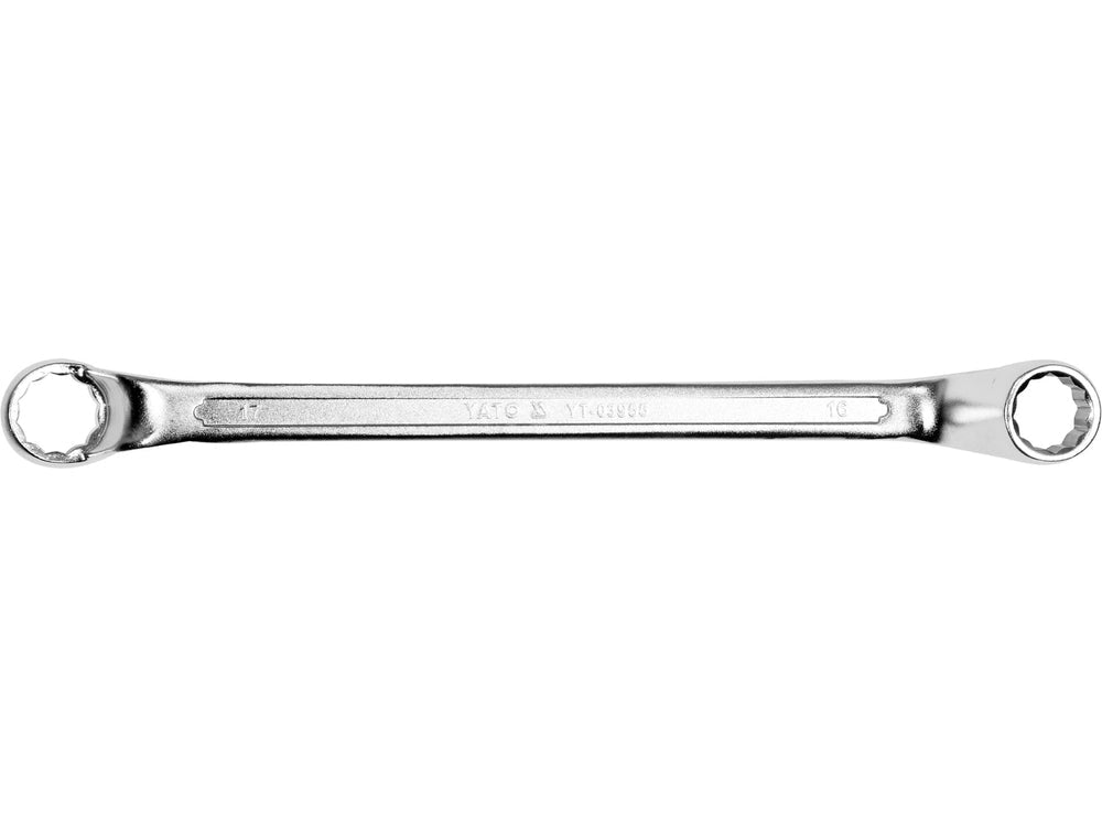 CHEIE INELARA CURBATA 16X17MM Yato YT - 03955 - Chei inelare bihexagonale Yato - scule electrice si unelte profesionale - BricoMart