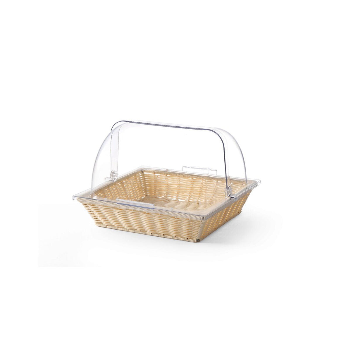 Cos servire polyratan cu capac rolltop din policarbonat, GN 2/3, Hendi, 365x345x(H)265 mm