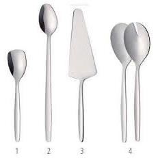 Set pentru servire salata, furculita si lingura, Inox 18/0, Hendi, 208 mm