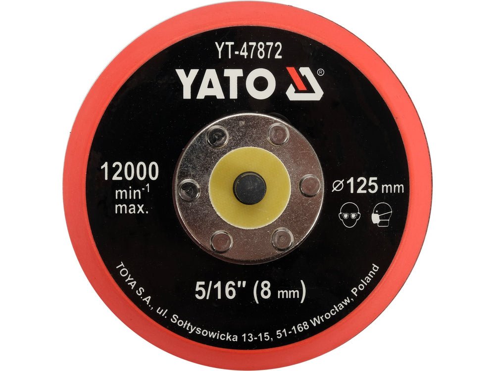 DISC DE LUSTRUIT CU VELCRO 125MM TH 5/16 Yato YT - 47872 - 12.000 rpm Yato - scule electrice si unelte profesionale - BricoMart