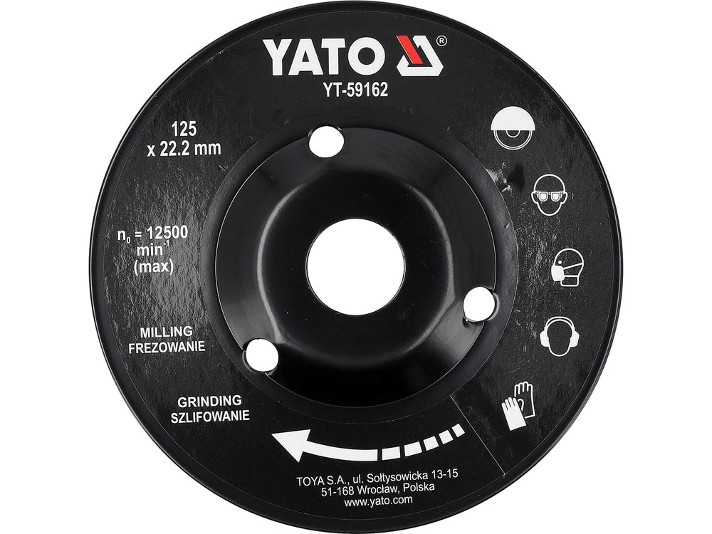 DISC RASPEL PENTRU LEMN 125MM Yato YT - 59162 Yato - scule electrice si unelte profesionale - BricoMart