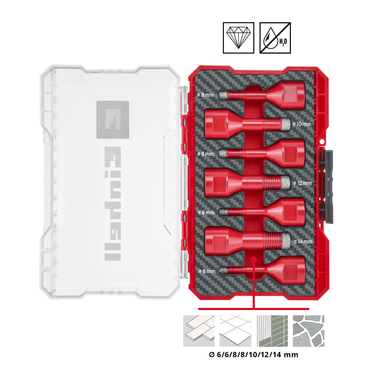 Einhell K - HOLE - DIA M - CASE Dia. Holes. Box 7pc LS Einhell - scule electrice si unelte profesionale - BricoMart