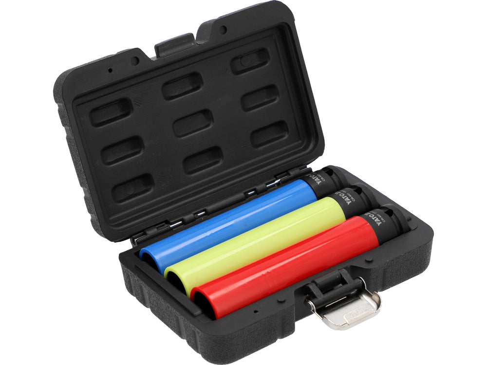 SET CHEI TUBULARE LUNGI PT JANTE ALIAJ YATO YT-10565 , 1/2" (12,7 mm) , 3 BUCĂȚI