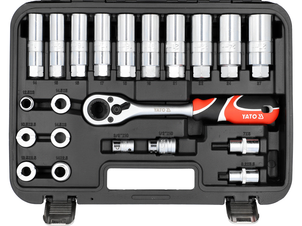 Yato YT-06212 lengéscsillapító rögzítőkulcs készlet, 1/2", 50 darabos