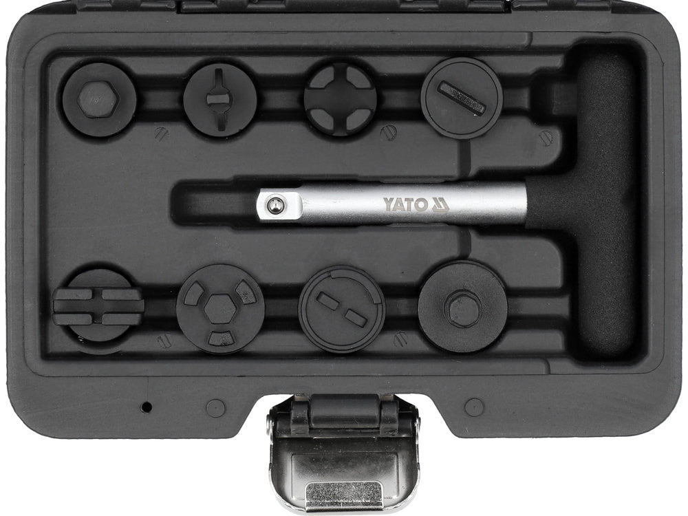 Kulcskészlet műanyag olajsapkákhoz Yato YT-05981, CrV acél, 3/8", 9 darabos