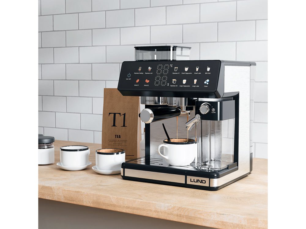 Espressor LUND 68501, spumat lapte si rasnita 1350 W - imagine 23