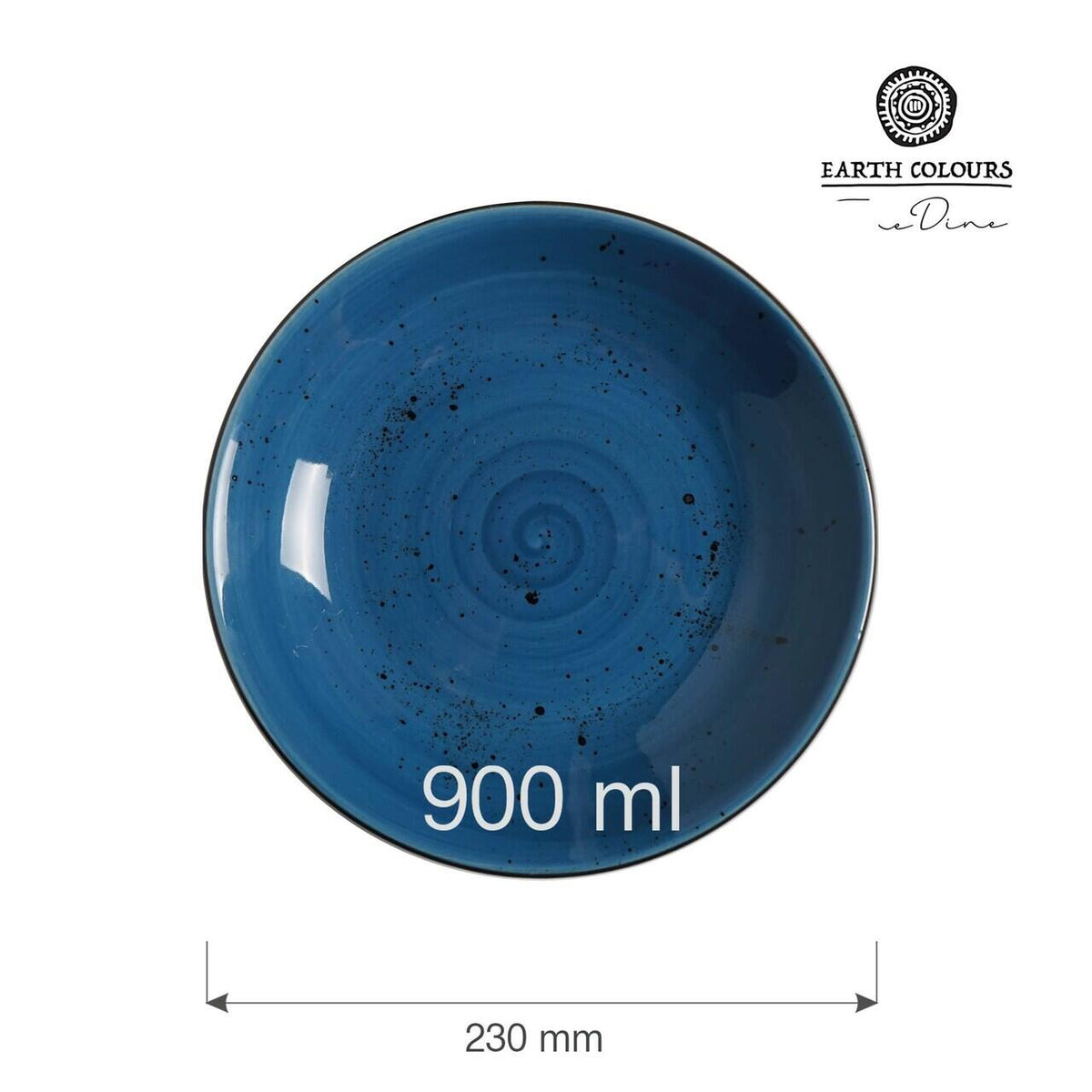 Farfurie adanca albastra Iris, 230 mm, 900 ml FIne Dine