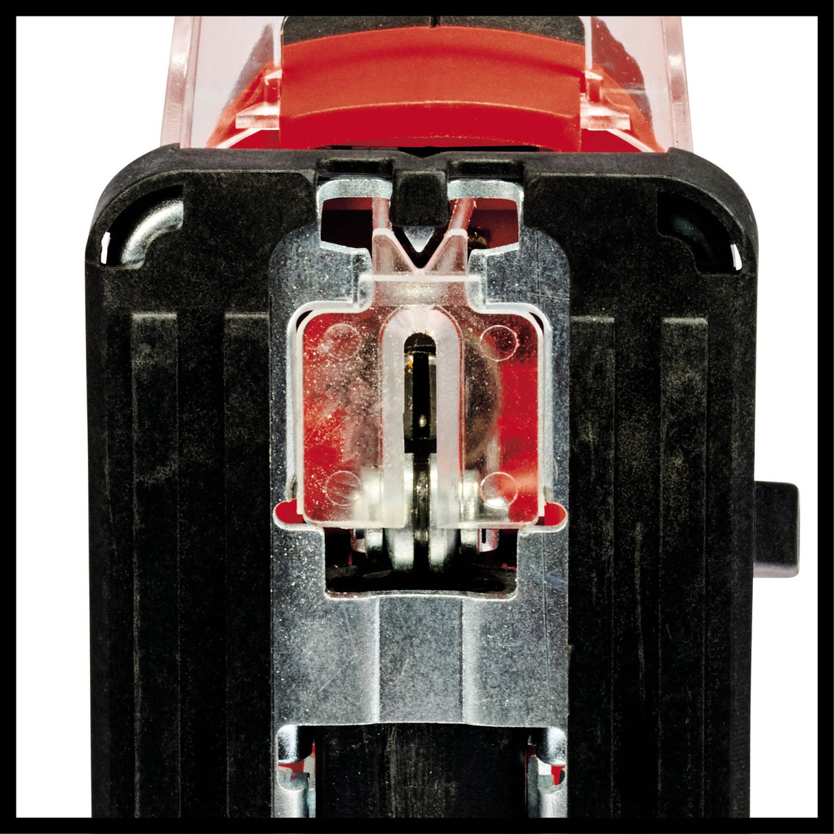 Fierastrau vertical pe acumulator Einhell TC - JS 18 Li (1x2,5 Ah Power X - Change (Li - Ion, 18 V, functie de cursa a pendulului, adaptor de aspirare, incl. 1x acumulator de 2,5 Ah, incarcator si geanta Einhell - scule electrice si unelte profesionale - BricoMart