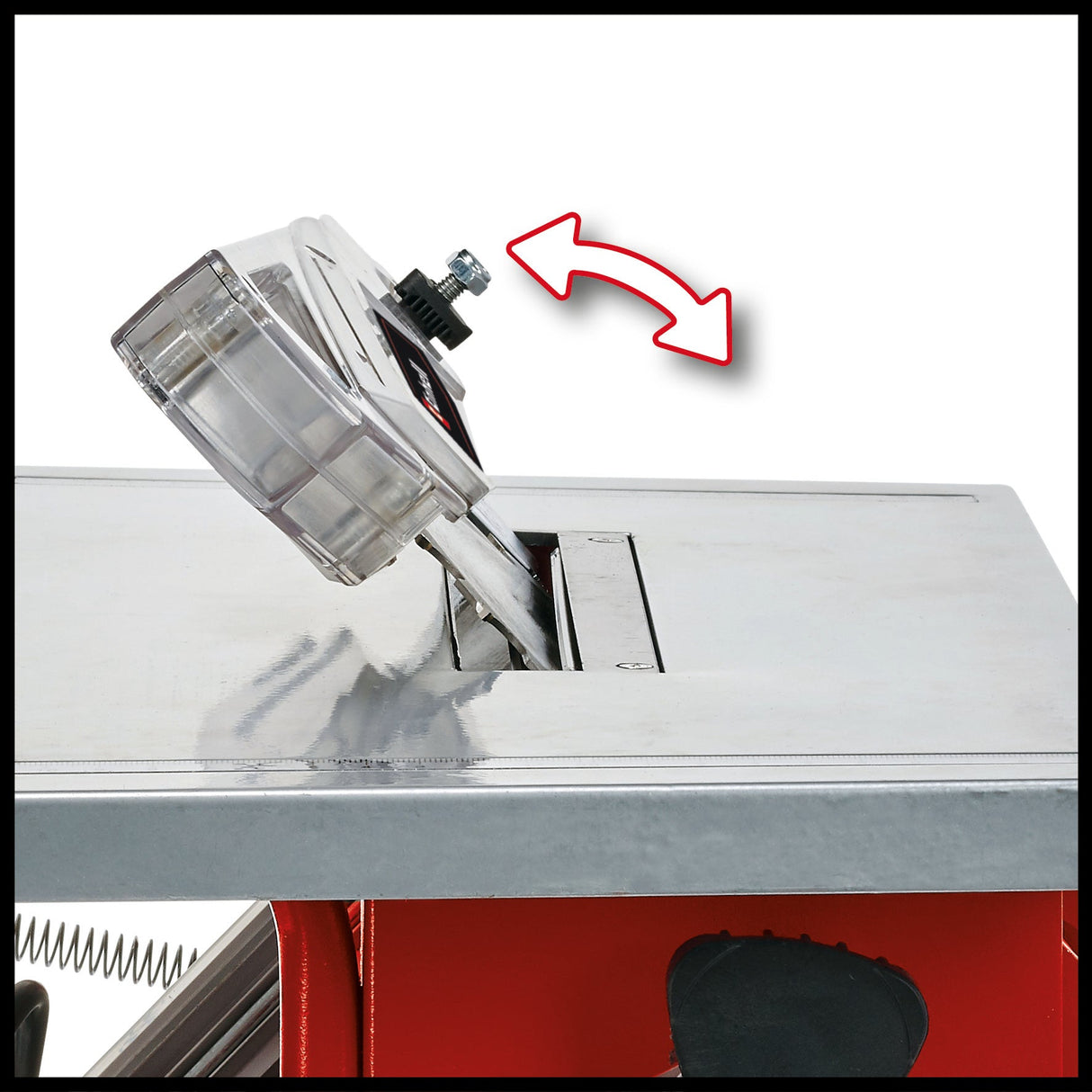 Fierastraul circular de banc TC - TS 200 de la Einhell, pentru orice banc de lucru, cu intretinere redusa si mobil, cu opritor la 45°, lama si unealta, despicator, tija de impingere Einhell - scule electrice si unelte profesionale - BricoMart