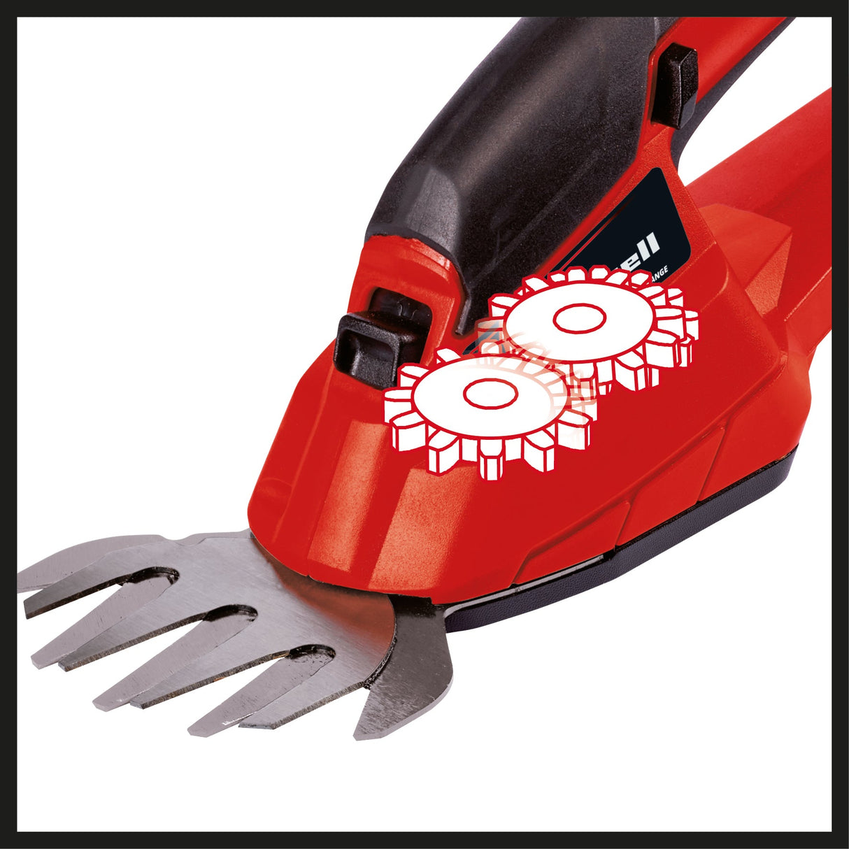 Foarfeca de iarba si arbusti pe acumulator Einhell GC - CG 18 Li - Solo Power X - Change (18 V, lama pentru iarba + lama pentru arbusti, furnizata fara acumulator si incarcator Einhell - scule electrice si unelte profesionale - BricoMart