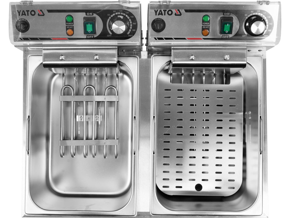 FRITEUZA 2X12L Yato YG - 04624 - Prajitoarele adanci, 2x11, 5L, 17L Yato - scule electrice si unelte profesionale - BricoMart