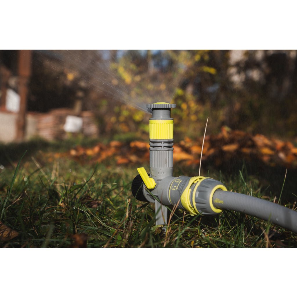 GARDEX Aspersor 360 de grade, sector ajustabil GX Potrivit pentru toate tipurile de soluri și plante Distribuția uniformă a apei pe zona irigată Rotație orizontală de 360 Gardex - scule electrice si unelte profesionale - BricoMart