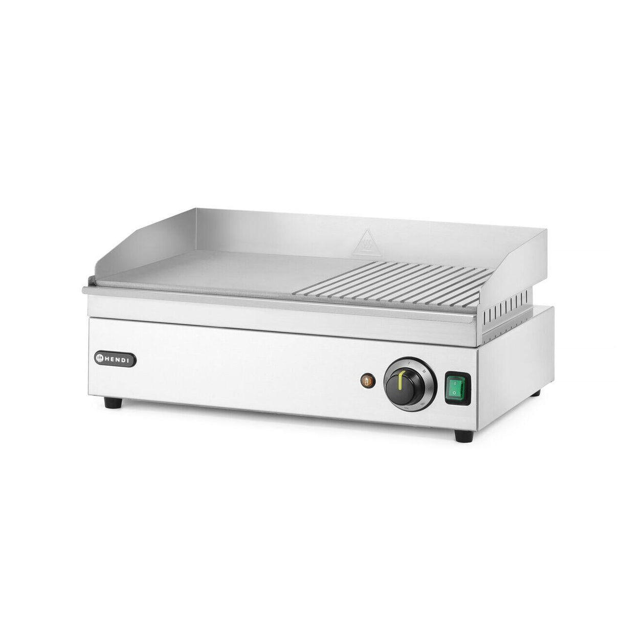 Gratar electric HENDI, Kitchen 1/2 neted, 1/2 striat 220-240V/2400W, 527x404x(H)233mm
