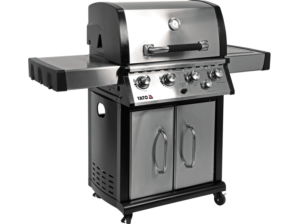GRATAR PE GAZ YOKATE 4+1, OTEL INOXIDABIL, 17,5KW Yato YG - 20013 - Gratare pe gaz, 3,5kW, 147 x 58 x 127cm, 65 x 46cm Yato - scule electrice si unelte profesionale - BricoMart