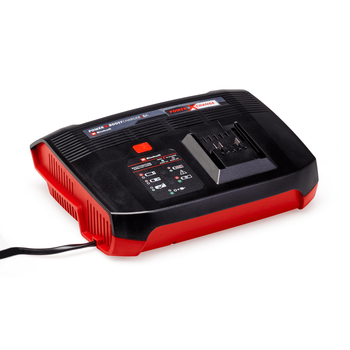 Incarcator original Einhell Power - X - Boostcharger 6 A Power X - Change, Li - Ion, potrivit pentru toate bateriile PXC, mod boost pentru incarcare rapida, afisaj LED de stare Einhell - scule electrice si unelte profesionale - BricoMart