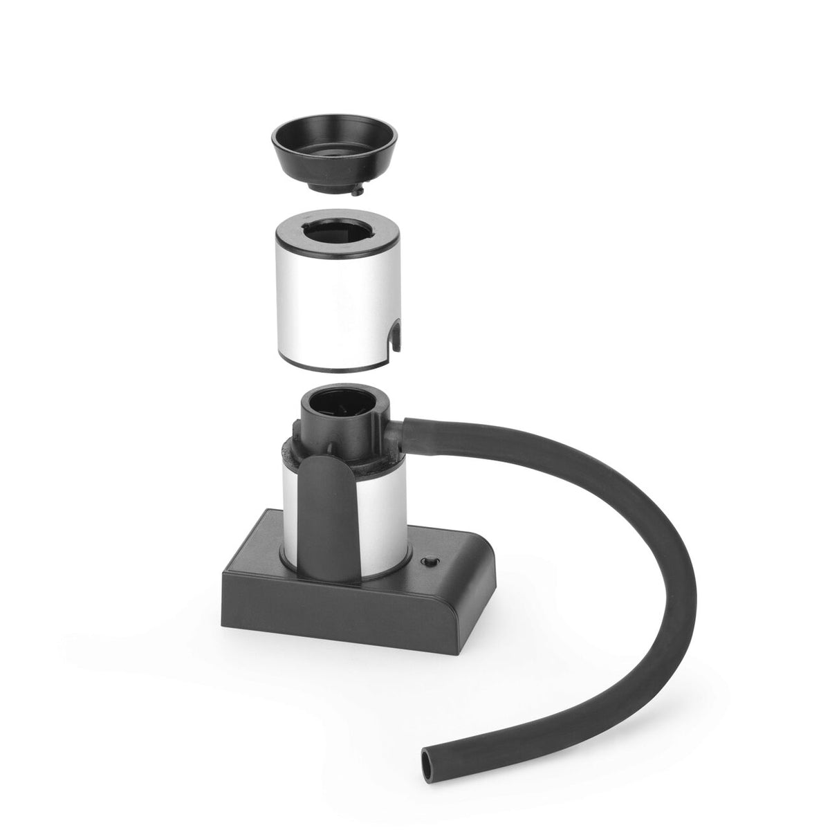 Infuzor de fum Hendi, camera detasabila, filtru integrat, furtun flexibil de cauciuc (30 cm), Aluminiu, 90x54x122 mm