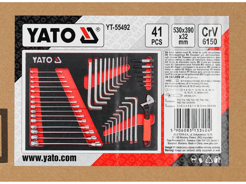 Insertie dulap de scule 41 piese YATO YT-55492 - imagine 2