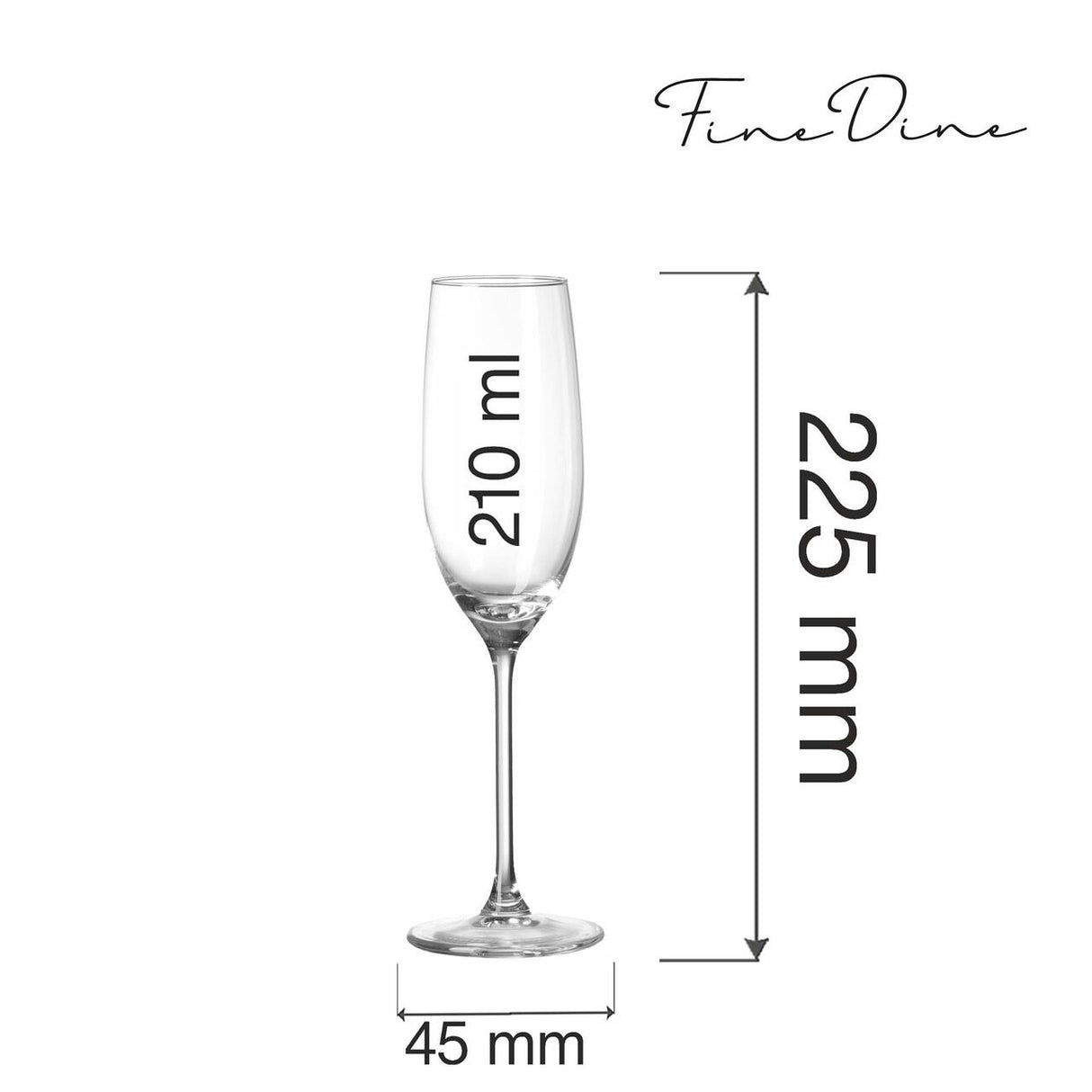 Pahar de șampanie Cantare, 210ml Fine Dine