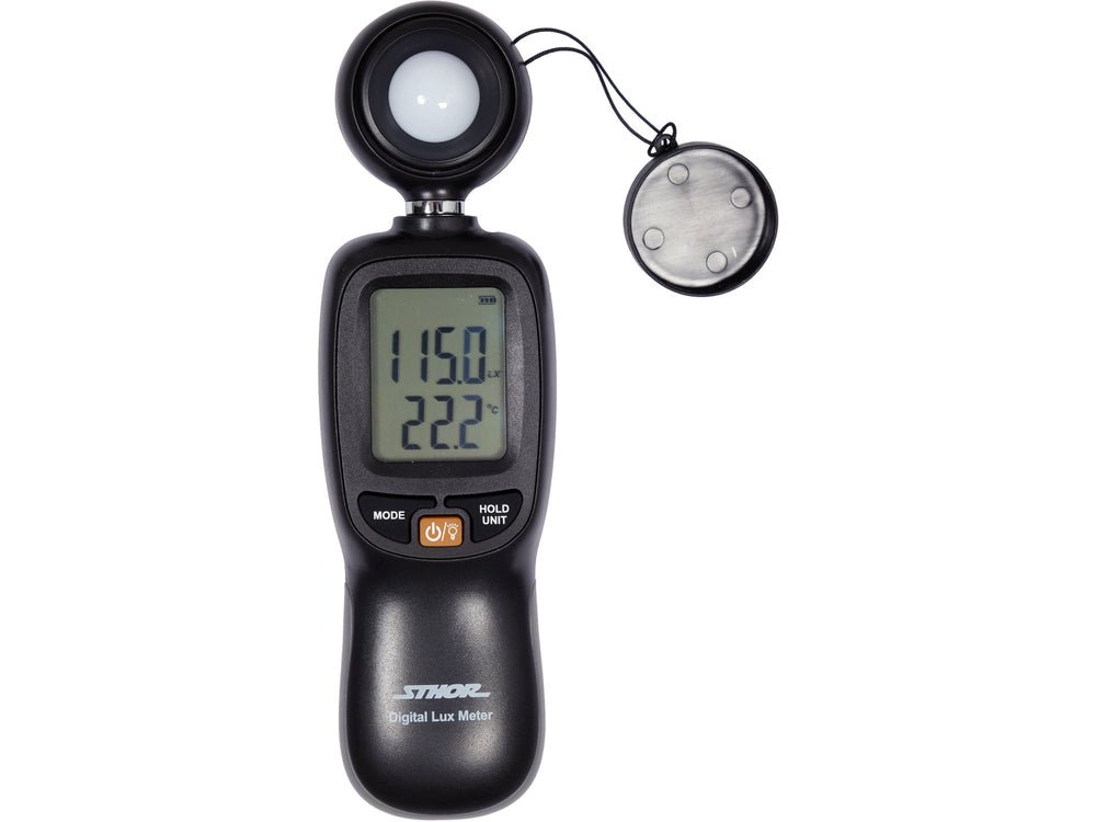 LUXMETRU CU TERMOMETRU PENTRU TEMPERATURA AMBIENTALA Sthor 81713 - 9,9°, 49,9°, 1°, 36mm Sthor - scule electrice si unelte profesionale - BricoMart