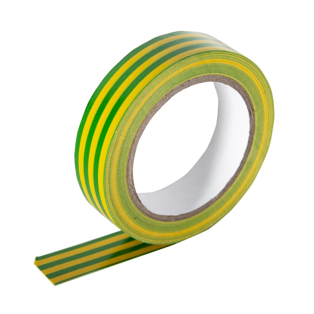 MAKALON Banda izolatoare PVC galbena verde 18mmx20m MK Banda PVC cu intindere buna Makalon - scule electrice si unelte profesionale - BricoMart
