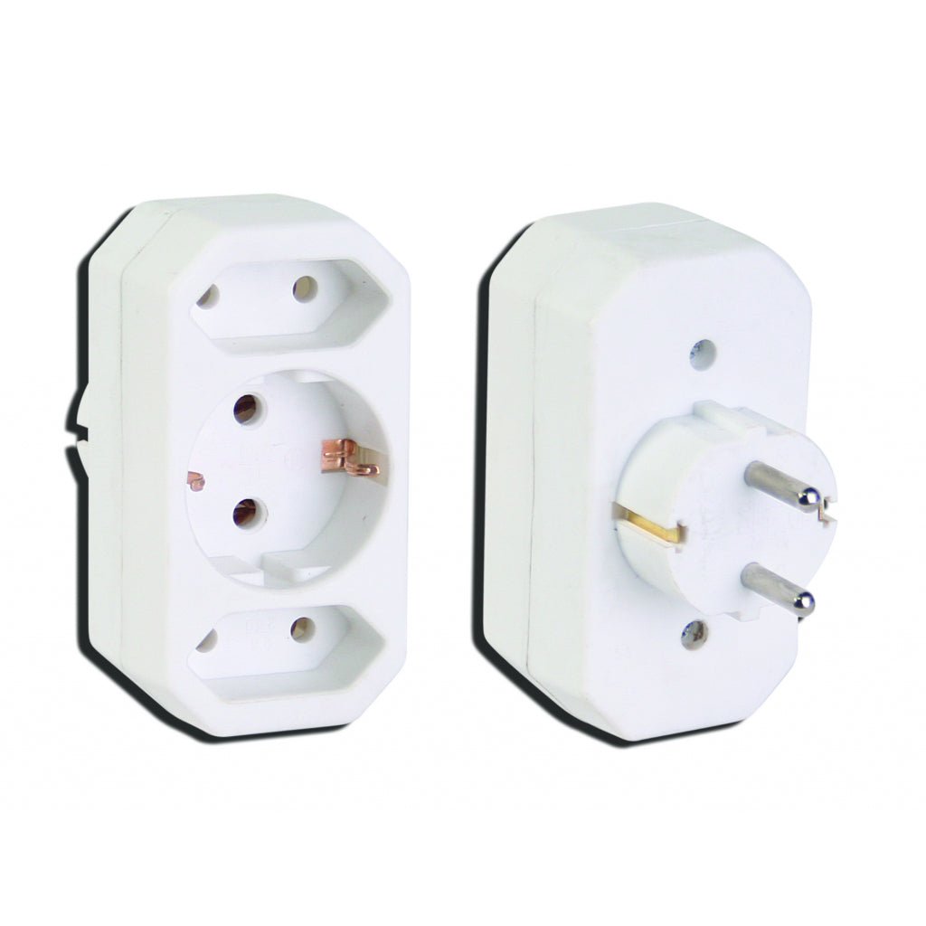 MAKALON Triplu stecher MK Corp alb Makalon - scule electrice si unelte profesionale - BricoMart