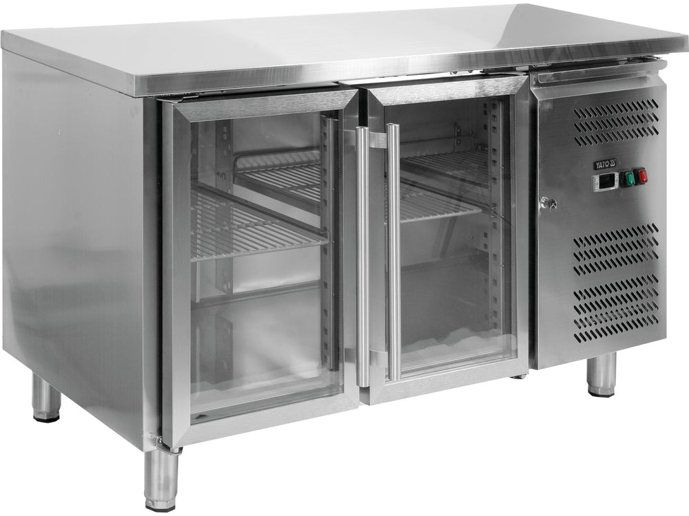 MASA RECE 282L, 2 USI DIN STICLA Yato YG - 05252 - Lazi frigorifice, 1360 x 700 mm, 910 mm, 330 x 530 mm Yato - scule electrice si unelte profesionale - BricoMart