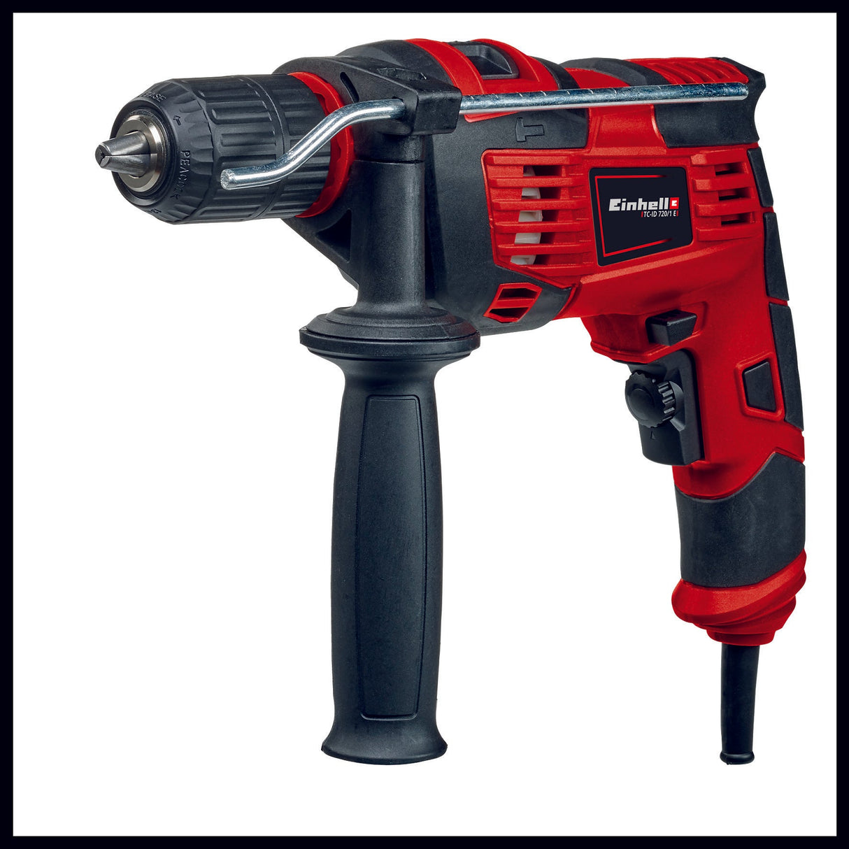 Masina de gaurit si insurubat (bormasina) cu impact Einhell TC - ID 720/1 E, gaurire/percutie, mandrina cu schimbare rapida de 13 mm, control electronic al vitezei, rotatie in ambele sensuri, blocare functionare continua Einhell - scule electrice si unelte profesionale - BricoMart