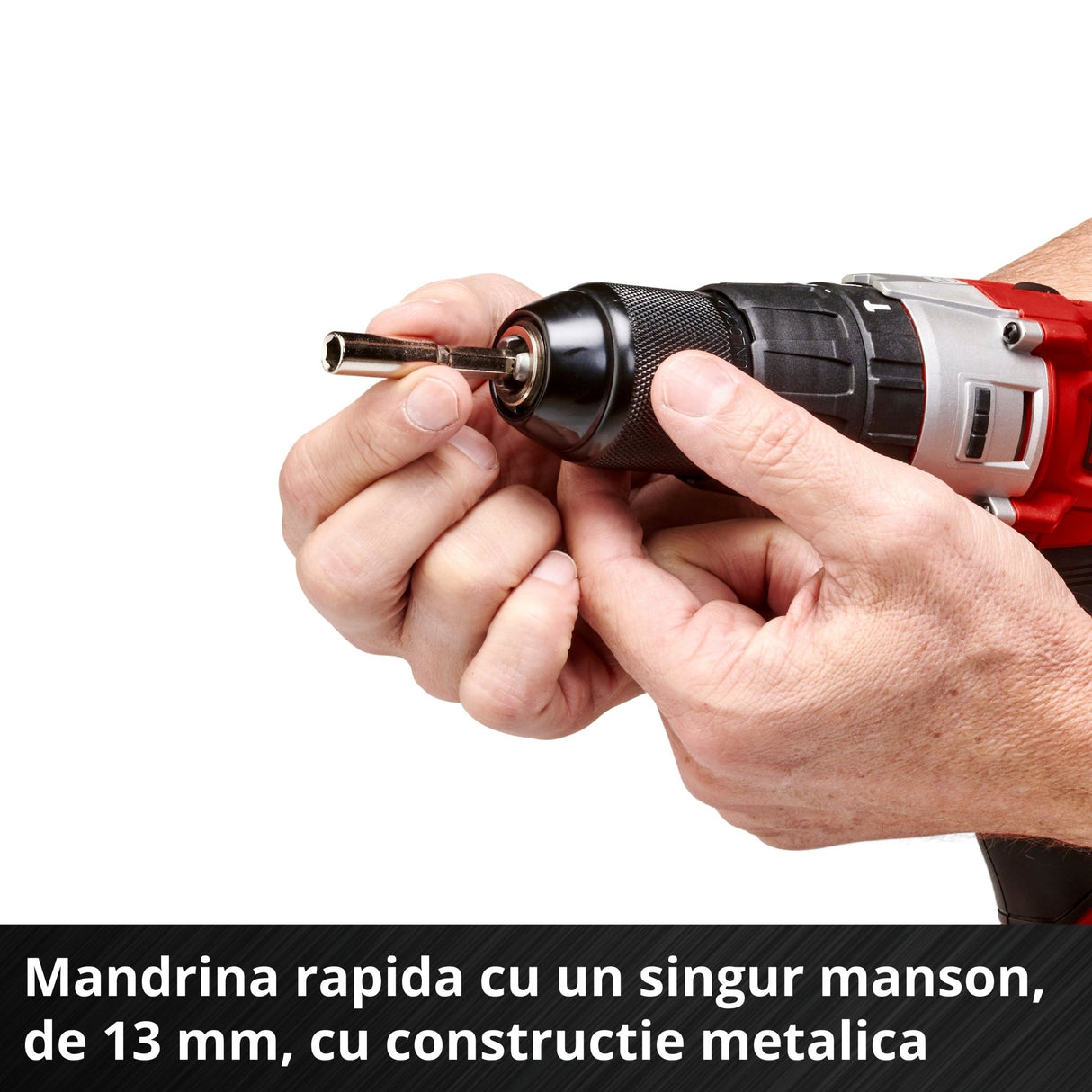Masina de gaurit si insurubat (bormasina) cu impact pe acumulator Einhell TE - CD 18/2 Li - i +64, 2x2.0 Ah Power X - Change, Li - ion, 18 V, 44 Nm, cutie de viteze cu 2 trepte, incl. acumulator de 2.0 Ah, incarcator rapid si set de accesorii cu 64 de piese Einhell - scule electrice si unelte profesionale - BricoMart
