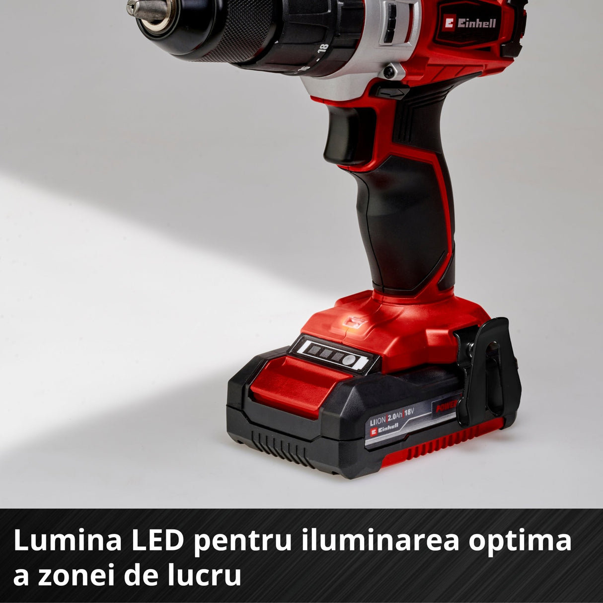 Masina de gaurit si insurubat (bormasina) cu impact pe acumulator Einhell TE - CD 18/2 Li - i +64, 2x2.0 Ah Power X - Change, Li - ion, 18 V, 44 Nm, cutie de viteze cu 2 trepte, incl. acumulator de 2.0 Ah, incarcator rapid si set de accesorii cu 64 de piese Einhell - scule electrice si unelte profesionale - BricoMart