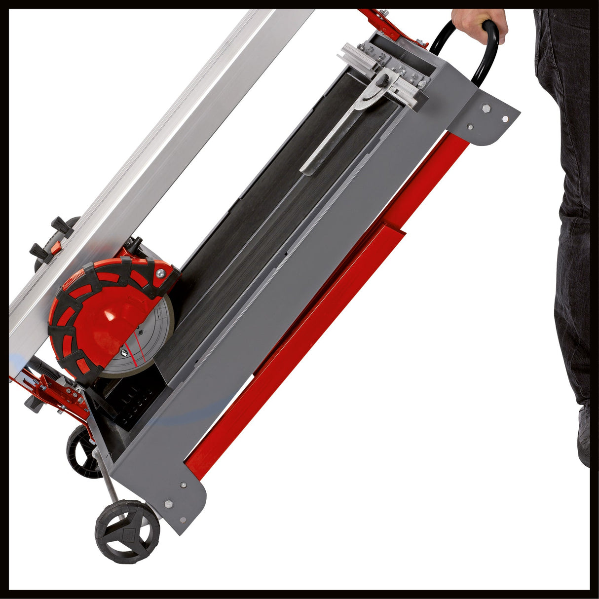 Masina de taiat placi radiale Einhell TE - TC 620 U, 800 W, lungime de taiere extra - lunga, cadru de baza robust pliabil, roti/maner de transport, ghidaj motor cu rulmenti cu bile in 6 directii Einhell - scule electrice si unelte profesionale - BricoMart